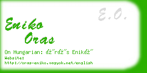 eniko oras business card